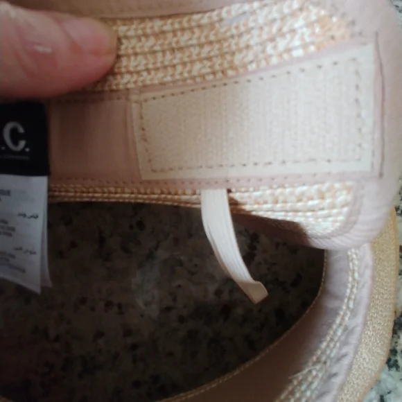 INC International Concepts Two-Tone Straw Visor - Natural, Tan - Picture 6 of 12